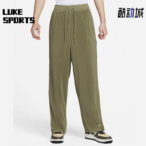 耐克男子运动透气排扣长裤