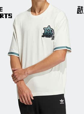 Adidas/阿迪达斯正品三叶草MC BADGE TEE 情侣运动休闲短袖HS2016