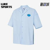 阿迪达斯正品 三叶草男士 休闲宽松透气短袖 Adidas 衬衫 JI7230