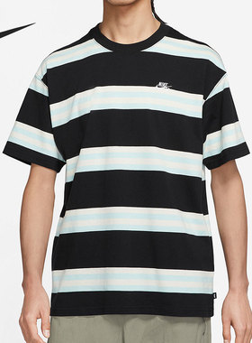 Nike/耐克正品SB 男子刺绣小logo条纹滑板运动短袖T恤 DR1246-010
