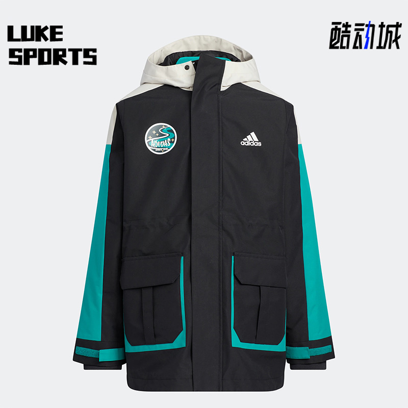 Adidas/阿迪达斯正品二合一可拆大童款运动休闲宽松羽绒服 HY0569