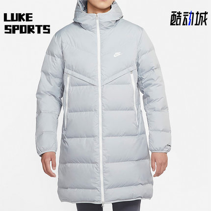 Nike/耐克正品休闲男子中长款运动保暖防风连帽羽绒服 DD6789-077