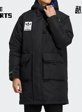 Adidas/阿迪达斯正品三叶草男羊羔绒马甲羽绒服两件套 H58062