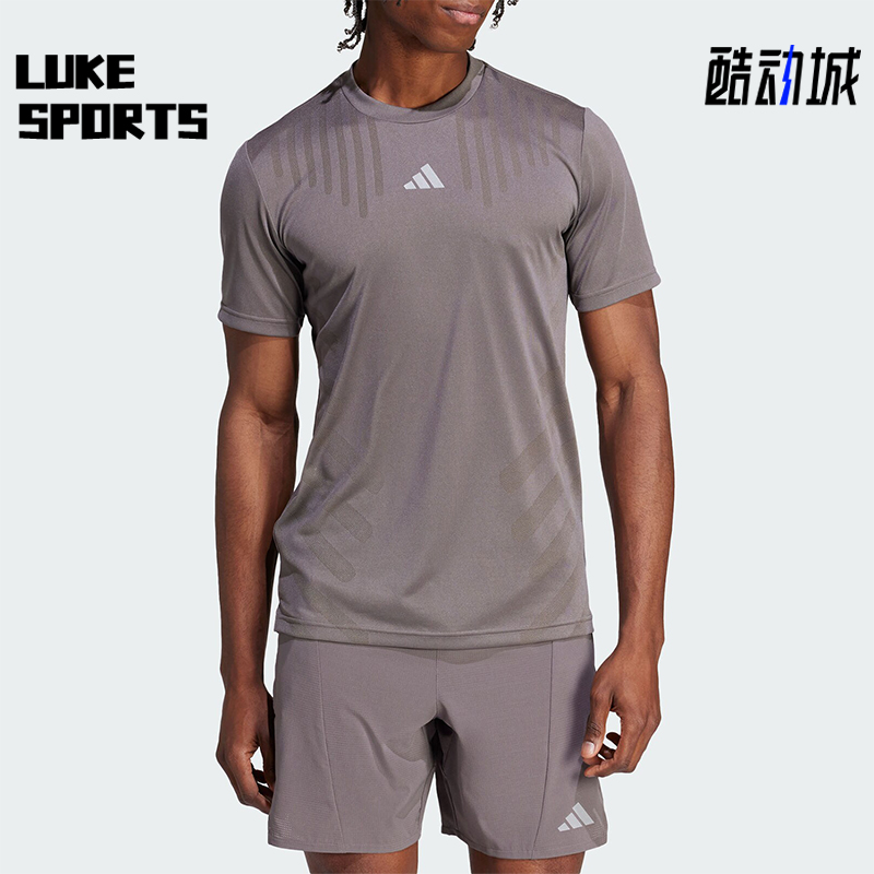 阿迪达斯男士干爽短袖圆领T恤