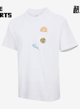Nike/耐克正品夏季休闲男子印花刺绣运动透气短袖 DR7967-100