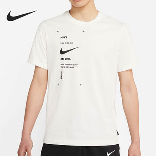 耐克正品 新款 Nike SWOOSH夏季 110 男子宽松印花圆领短袖 T恤DJ5374