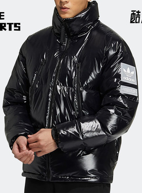 Adidas/阿迪达斯正品三叶草休闲男子运动短款保暖羽绒服 H66013