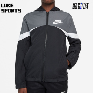 休闲梭织夹克DD8701 Nike JACKET大童时尚 WOVEN 010 耐克正品