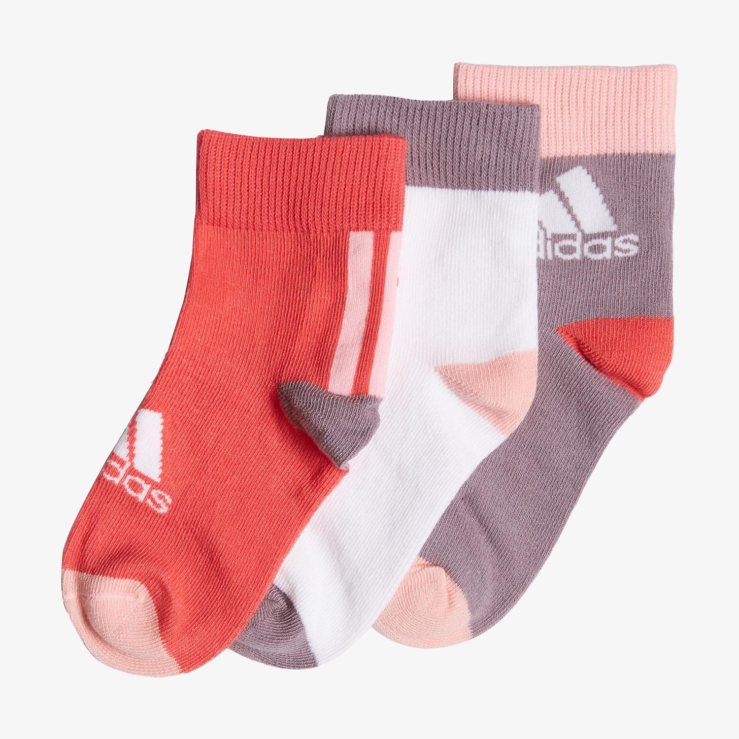 Adidas/阿迪达斯正品新款儿童男女运动休闲袜三双装FN0995