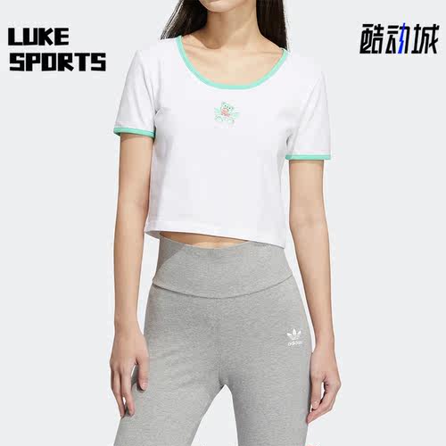 阿迪达斯正品女子运动短袖
