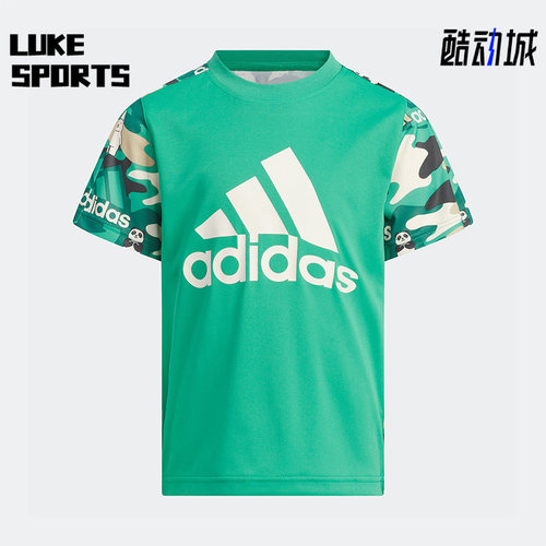 阿迪达斯新款儿童休闲短袖