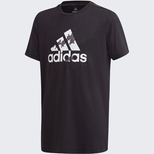 新款 Adidas 夏季 大童男女运动休闲短袖 阿迪达斯正品 T恤GE0534