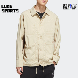 Adidas/阿迪达斯正品三叶草新款运动工装男子牛仔夹克外套HM8015