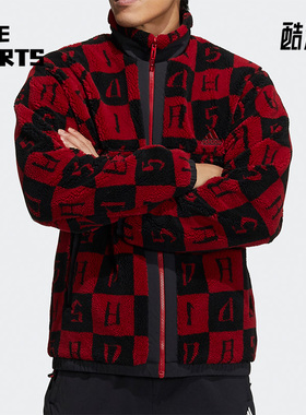 Adidas/阿迪达斯正品时尚双面可穿男子摇粒绒保暖针织外套 H39241