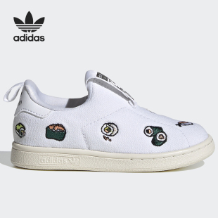 新款 Adidas 秋季 EF6664 阿迪达斯正品 三叶草儿童卡通刺绣小鞋