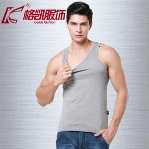 格凯服饰【精品盒装】格凯竹纤维莫代尔汗衫纯色男式紧身背心8348