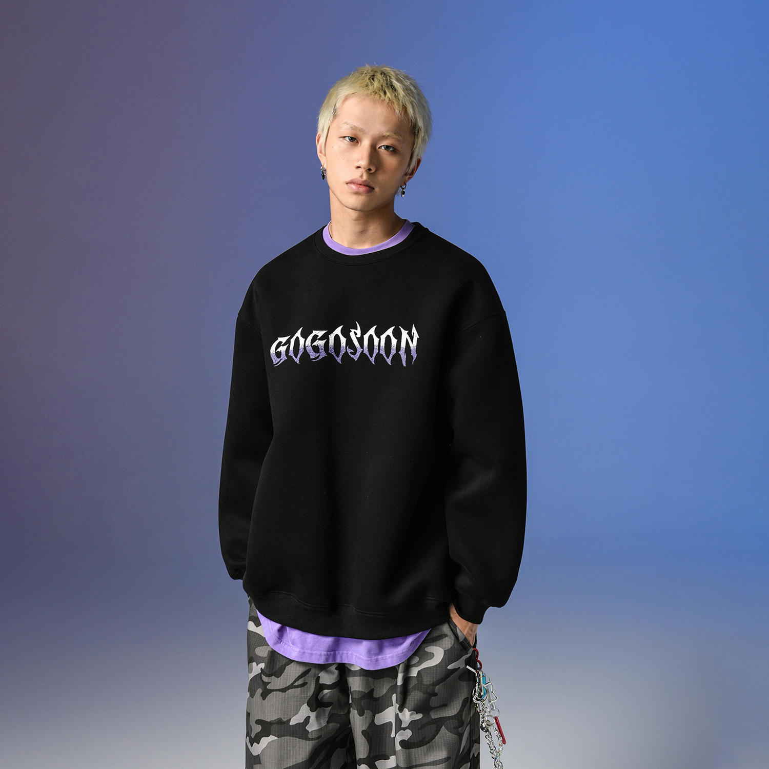 GOGOSOON字母印花卫衣