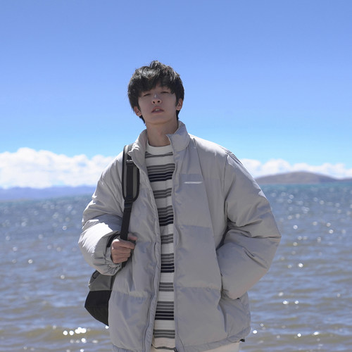 GOGOSOON 90白鸭绒 防泼水立领羽绒服男冬季青少年无帽外套面包服