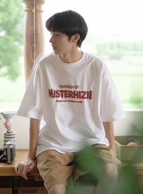 GOGOSOON短袖T恤男270g新款夏季白色青少年上衣纯棉帅气潮牌美式