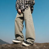 男280g新款 春秋全棉工装 裤 GOGOSOON休闲裤 直筒宽松休闲潮流长裤