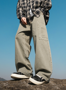 GOGOSOON休闲裤男280g新款春秋全棉工装裤直筒宽松休闲潮流长裤Q