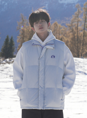 GOGOSOON羽绒马甲男新2025冬季青少年外穿90白鸭绒保暖无袖坎肩Q