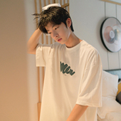 上衣 T恤230g日系少年感发泡印花休闲学生半袖 GOGOSOON夏装 男短袖