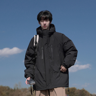 GOGOSOON冲锋衣棉衣男新款 2025冬青少年夹棉外套棉袄防寒防风保暖