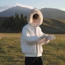 GOGOSOON貉子毛领可拆防泼水羽绒服男新款 25冬90白鸭绒小牛津外套