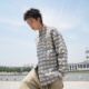 GOGOSOON格子衬衫 男280g新款 春秋休闲廓形外套青少年宽松复古Q
