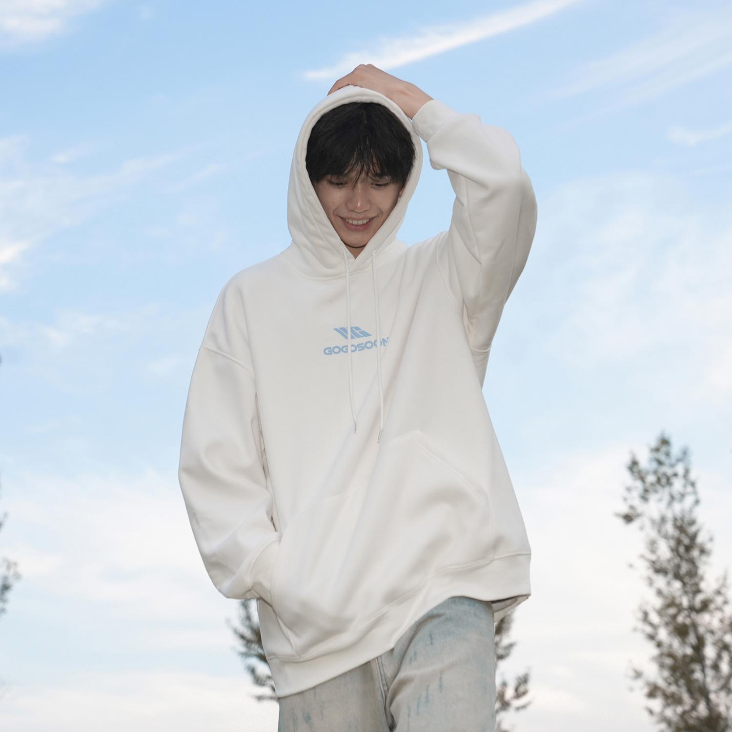 GOGOSOON加绒连帽卫衣男430g新款2025秋冬休闲青少年带帽宽松百搭