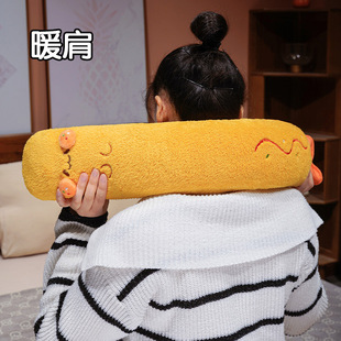 可爱毛绒长条暖水袋卡通热水袋被窝专用暖脚暖床安全防爆