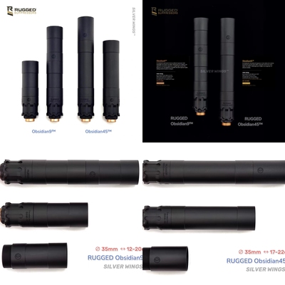 高品质金属消音RUGGED Obsidian9/45 RO套管前管装饰器14逆牙火帽