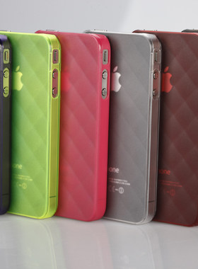 GGMM古古美美适用iPhone4S菱形纹波浪纹4手机套保护壳立体时尚背壳