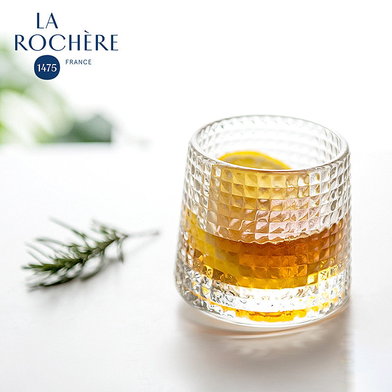 法国进口La Rochere设计师款创意旋转洋酒杯复古玻璃杯威士忌杯