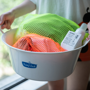 日本PUEBCO萤光色护洗衣袋粗网洗衣机机洗专用网袋旅行衣物收纳袋