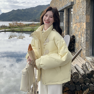 90绒 短款 P295 首发 K438 M51 新款 2C059 牛角扣羽绒服