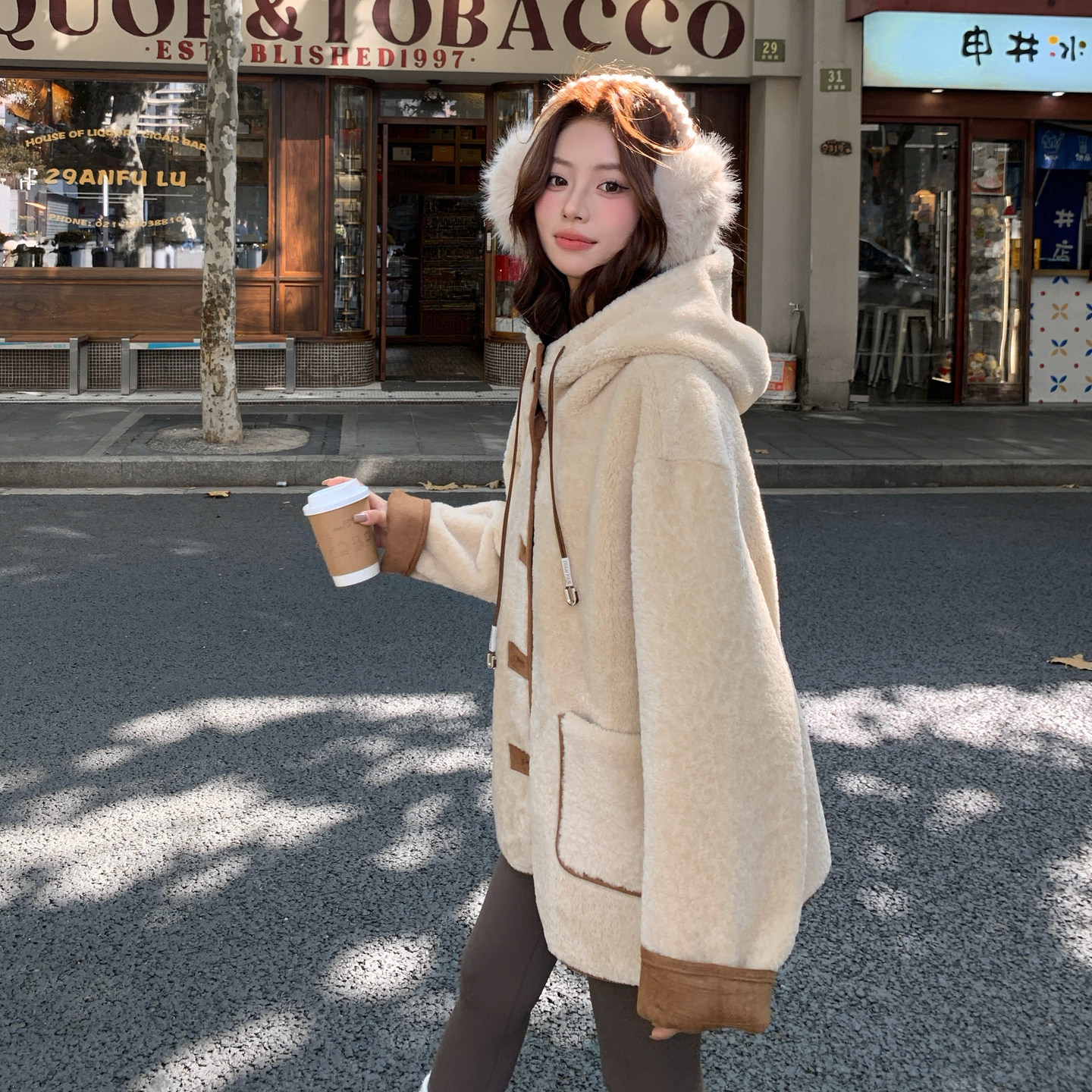 【新款】高品质羊羔毛外套2C059-M58-P195-K288,女装毛呢外套,2C059