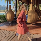 【现货】2022秋新款现货高品质明线短风衣外套096-F08-P115控168，女装风衣，西子