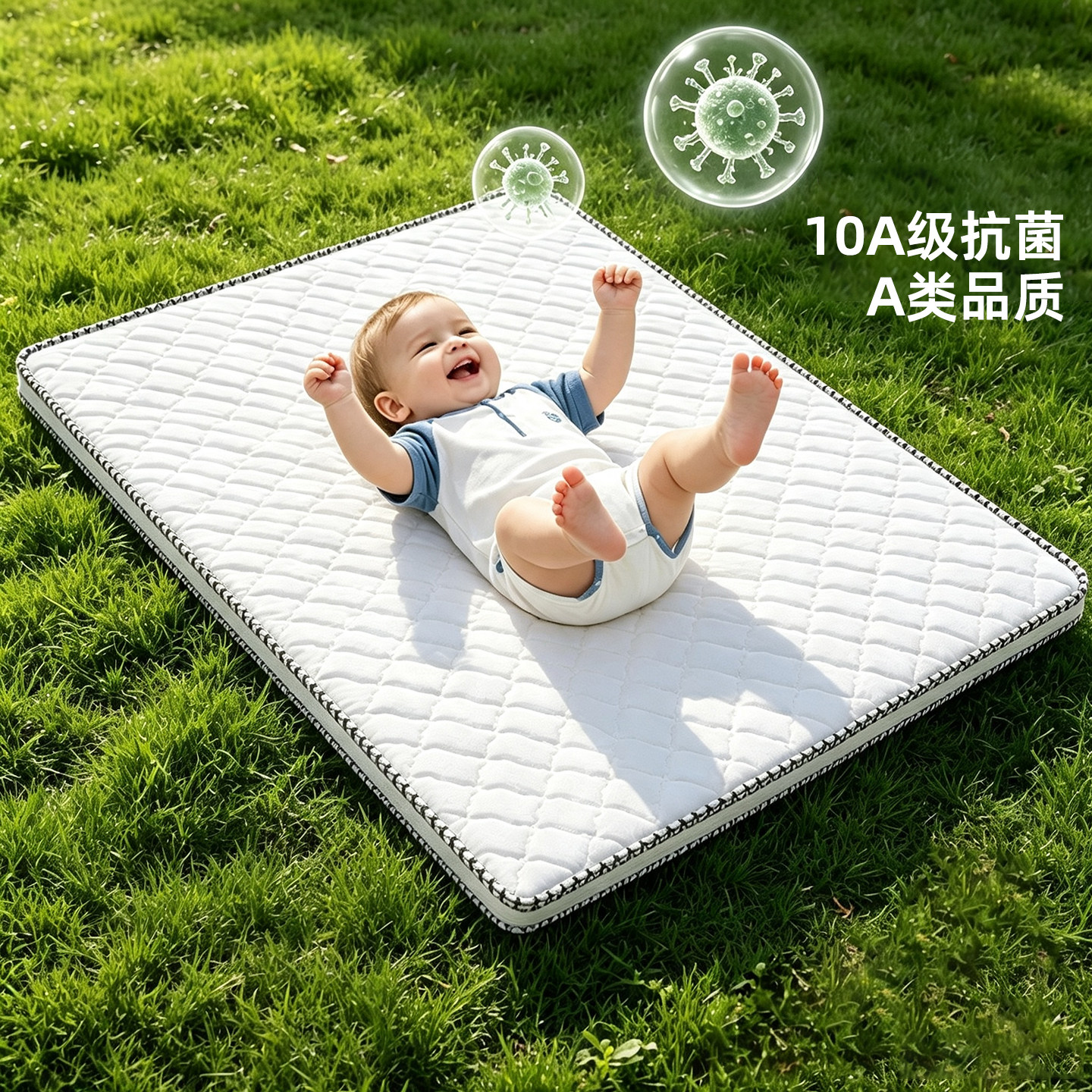 儿童单人学生椰棕床垫图片