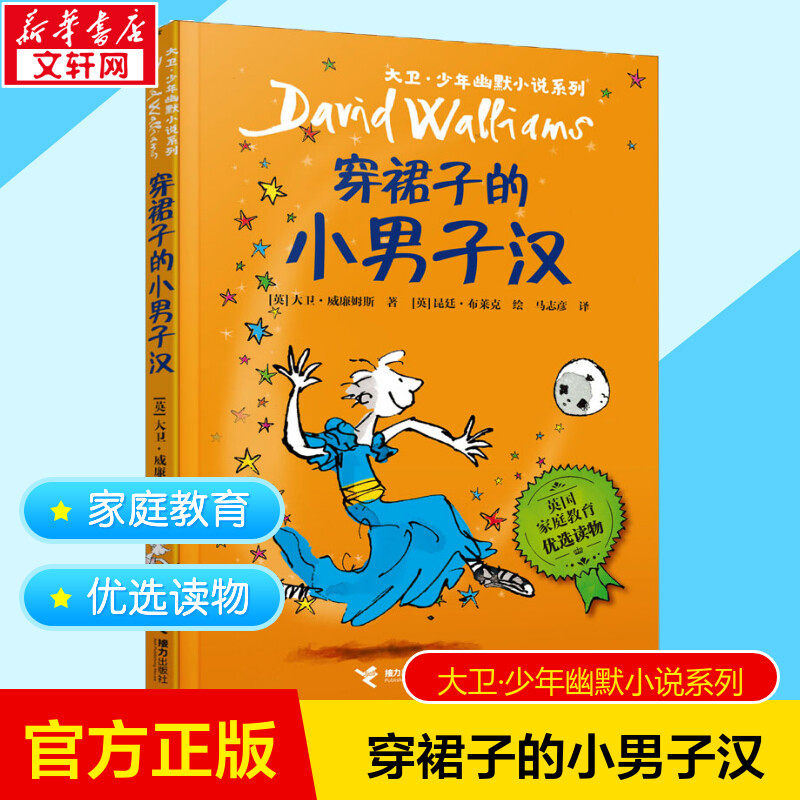 穿裙子的小男子汉 大卫少年幽默小说系列7-10岁小学生三年级四五六年级课外书推荐阅读英国家庭教育读物儿童文学经典故事书正版