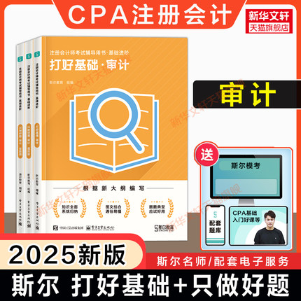 斯尔教育2025年cpa审计打好基础+只做好题 金鑫松审计学注册会计师名师讲义练习题题库历年真题 可搭注会官方教材轻1一