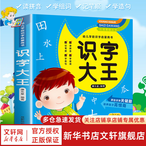 幼儿学前启蒙书识字大王3-6岁