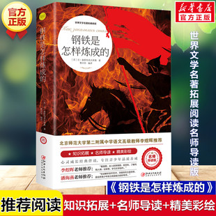 钢铁是怎样炼成的 正版原著完整版世界文学名著拓展阅读名师导读版必小学生三四五六年级课外书籍推荐阅读儿童文学故事书读物正版