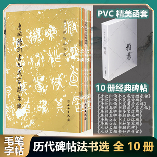 历代碑帖法书选10册 欧阳询九成宫醴泉铭化度寺碑颜真卿郭虚己墓志铭多宝塔碑颜勤礼碑柳公权神策军玄秘塔碑赵孟頫胆巴碑妙严寺记