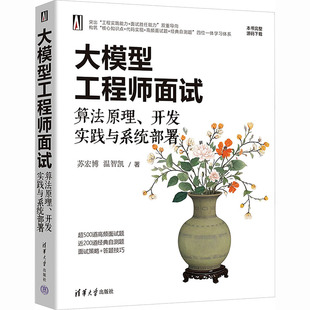 大模型工程师面试：算法原理、开发实践与系统部署 苏宏博,温智凯 著 正版书籍 新华书店旗舰店文轩官网 清华大学出版社
