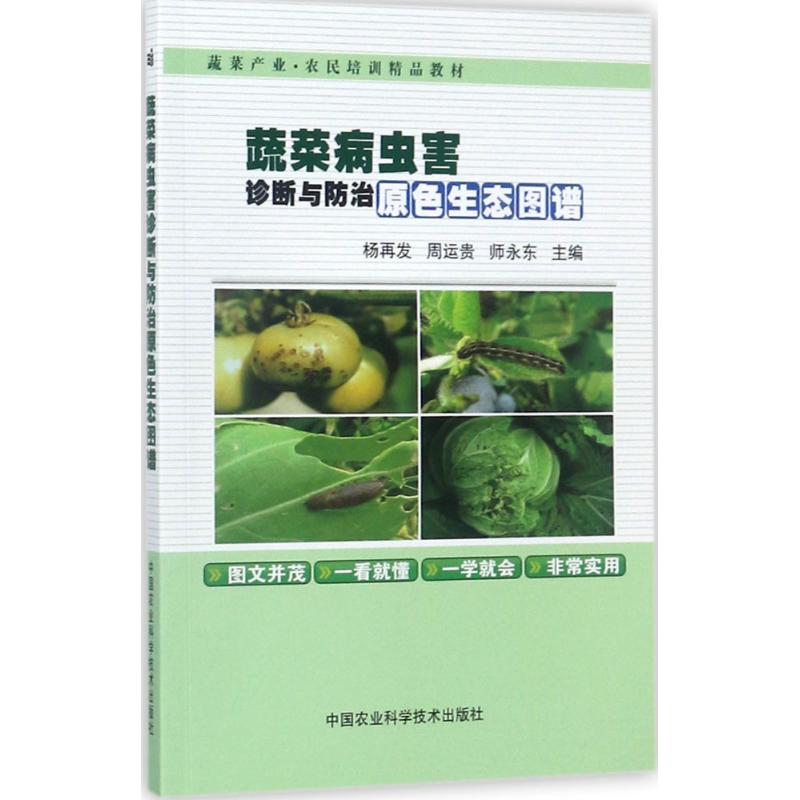 蔬菜病虫害诊断与防治原色生态图谱 杨再发,周运贵,师永东 主编 正版书籍 新华书店旗舰店文轩官网 中国农业科学技术出版社