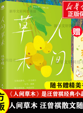 正版包邮 人间草木 汪曾祺散文随笔集珍藏版 中国当现代文学随笔集短篇小说精选全集 人间有味 生活是很好玩的 受戒作者畅销书籍