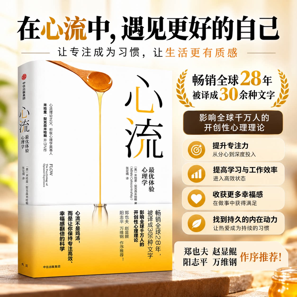 心流原版 心流最优体验心理学 米哈里·契克森米哈赖 心流书籍 提升幸福感和生活效率 社会心理学与生活心理学书籍 中信出版社正版