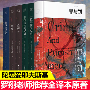 【原著无删减】陀思妥耶夫斯基作品集全6册 罪与罚卡拉马佐夫兄弟白痴地下室手记完整版文学小说畅销书外国经典青少版初中生课外书